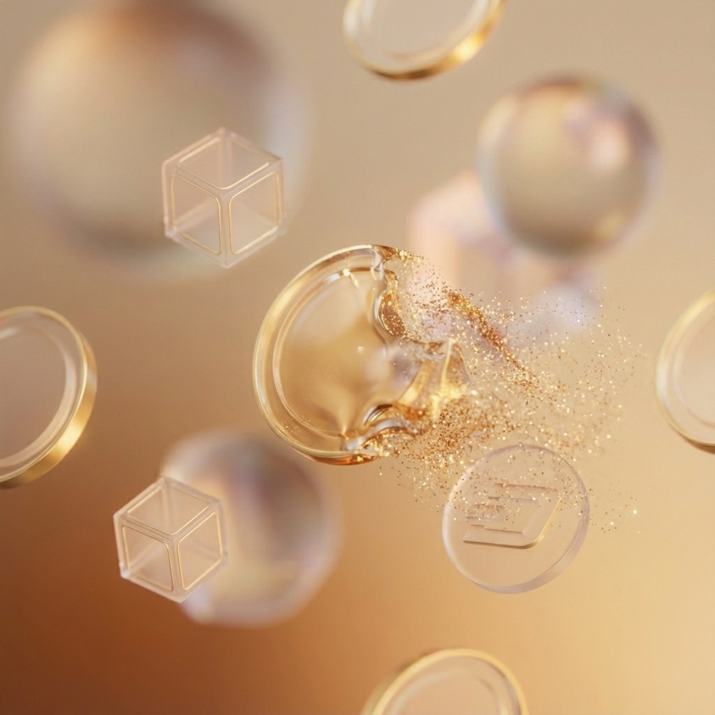 Illustration af inflation: en guldmønt der smelter